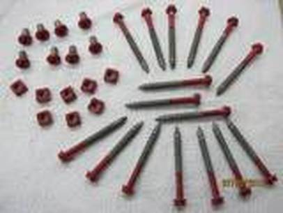 Sink leg hardware in Flag Red