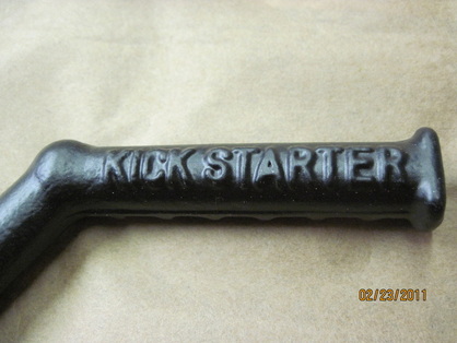 Close up of kickstarter in Silk Satin Black