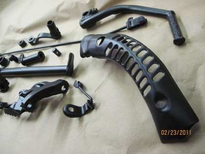 Honda dirt bike parts in Silk Satin Black