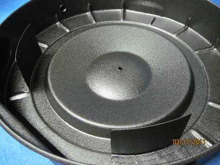 Inside view of Mopar dual snorkel air cleaner in Wetstone Black