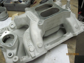 Tod's Edelbrock air gap intake on arrival