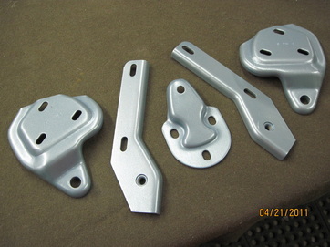 Mopar seat brackets in Poncho Blue
