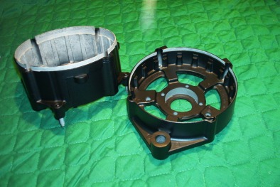 Bosch alternator housing in Silk Satin Black
