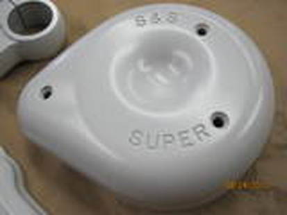 S&S carb breather in Steam Gray