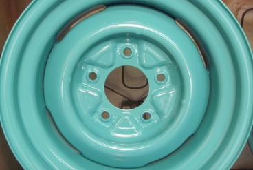 Steel 15x10 rim in Indian Turquoise