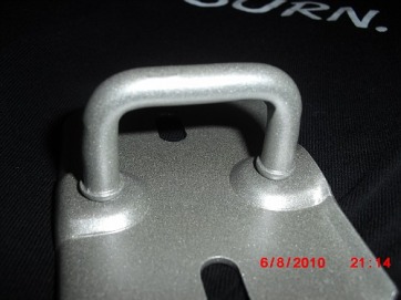 A Body Mopar hood catch in Silver Glaze