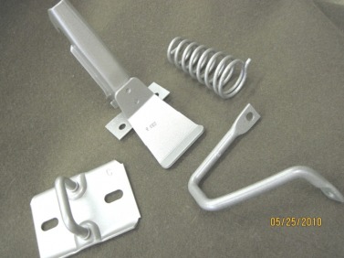 Plymouth A Body hood latch assembly in Silver Glaze