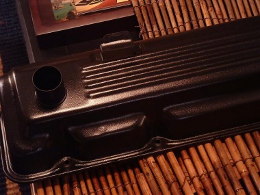 Mike's Slant 6 valve cover at home ... Wetstone Black (wrinkle) ... customer photo