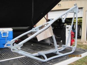 'Before' photo of custom bike frame