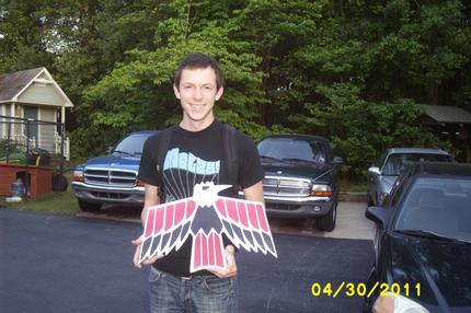 James H. showing off his birthday present